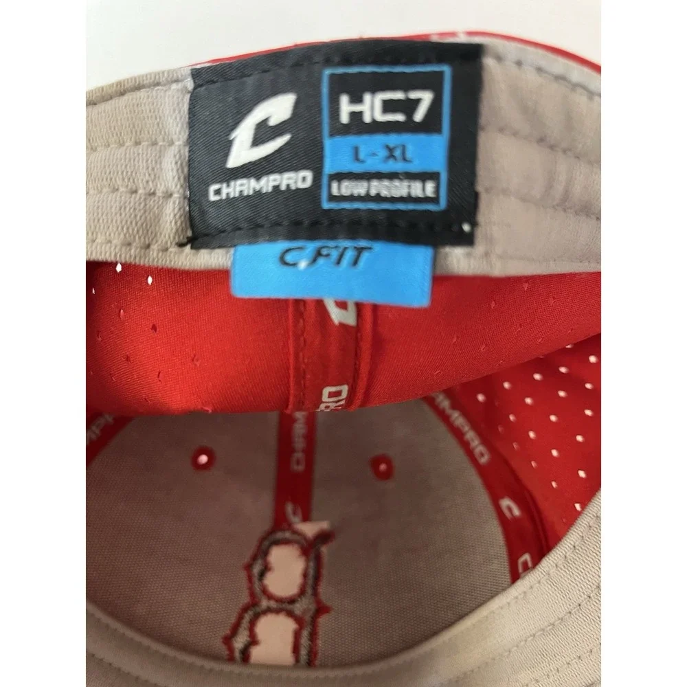 Champro HC7 L-XL‎ Low Profile Boston Baseball Cap Cfit Red